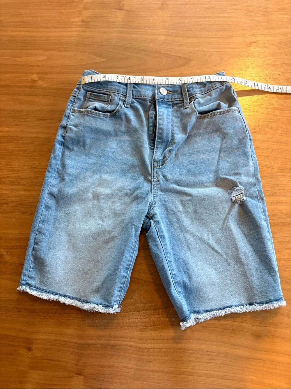Light Blue Girls Denim Shorts